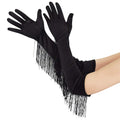 Long Satin Gloves with Tassel