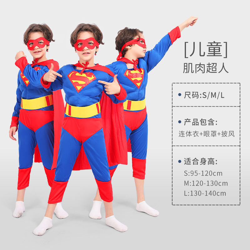 Kids' Superhero Muscle Costume