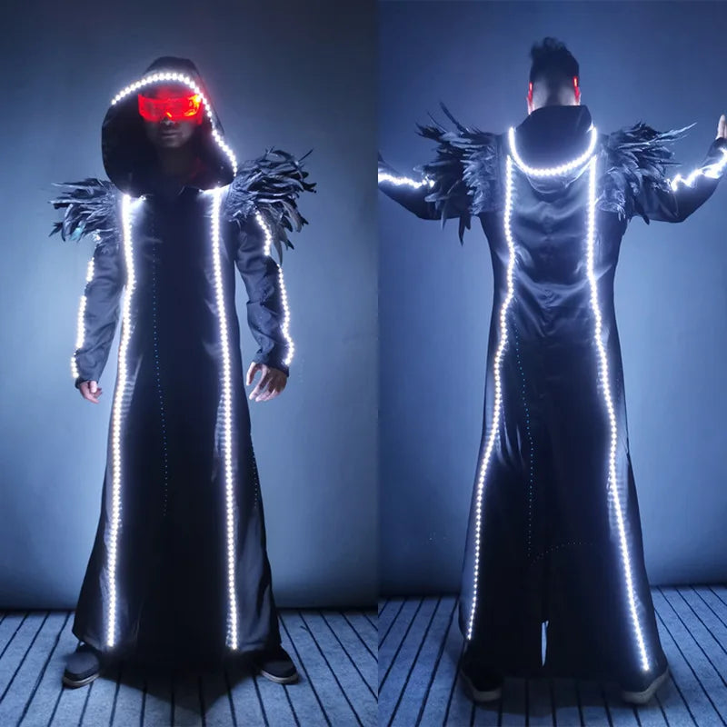 Feathered Light-Up Stage Cloak