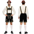 Men’s Oktoberfest Costume Set Lederhosen Men with German Bavarian Hat Beer